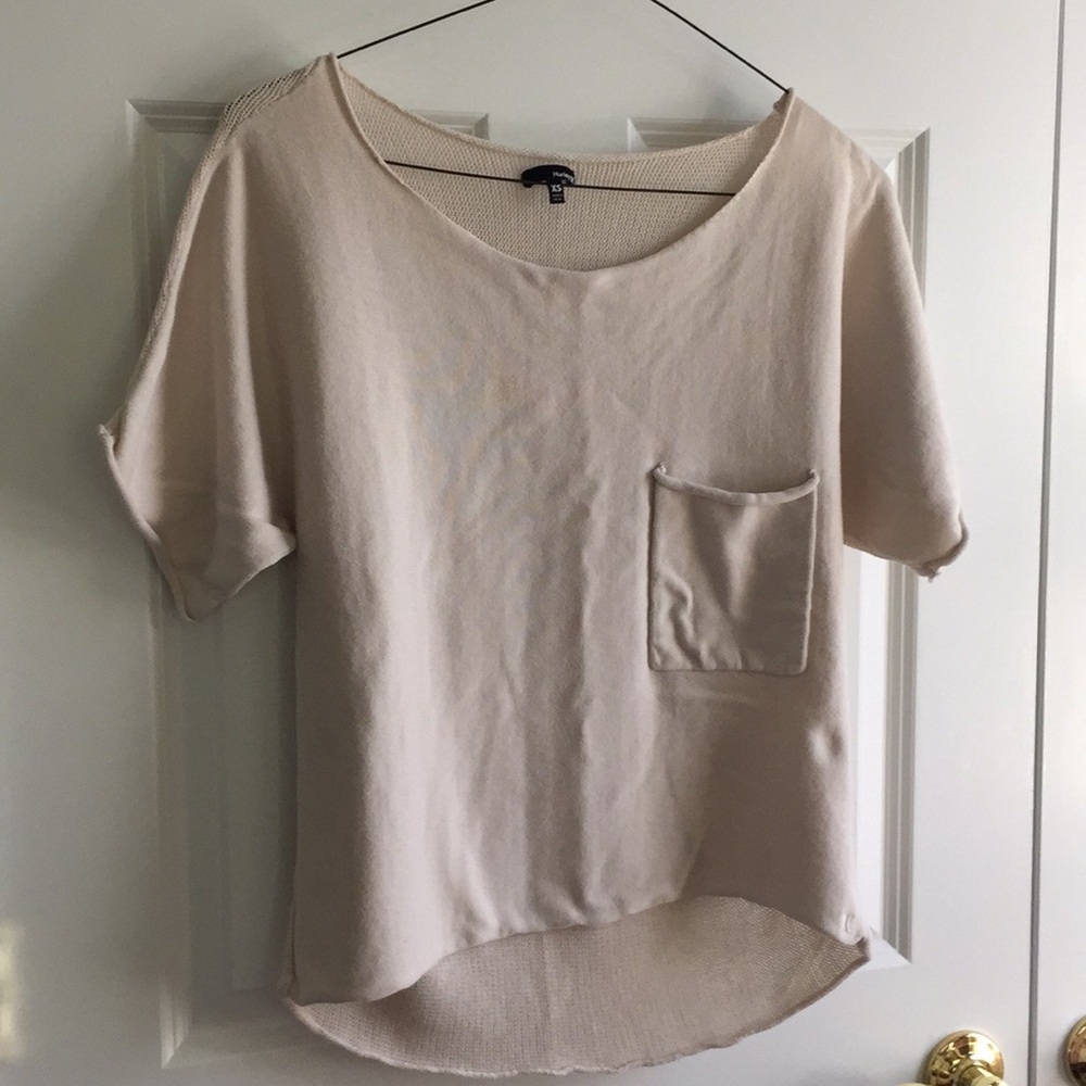 Hurley short sleeved loose fit open neck sweater